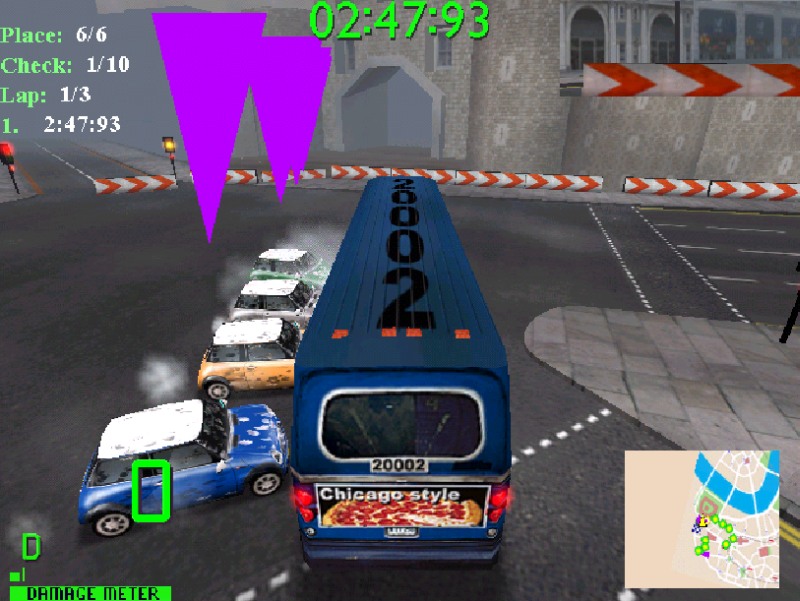 I managed to hold 4 mini coopers so 1 could finish and stop the others with only 1 city bus