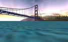 Screenshots of my first mod: The (blue) Golden Gate bridge.